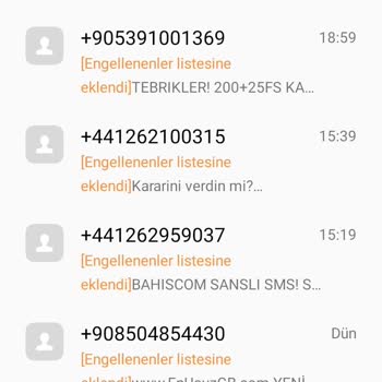 Vodafone Bahis Ve Oyun Siteleri SMS