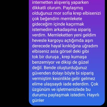 Merve Gültekin Ürün Görselle Uyuşmuyor