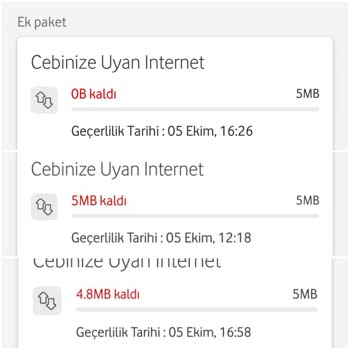 Vodafone Erken Kapanan Hatlar