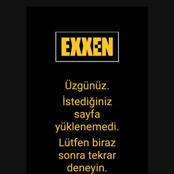 Exxen TV Sunucu Hatası