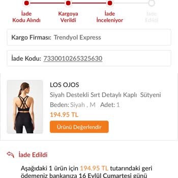 Trendyol Alışveriş İade Sorunu