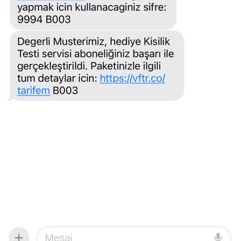 Vodafone İstek Dışı Paket Tanımlaması