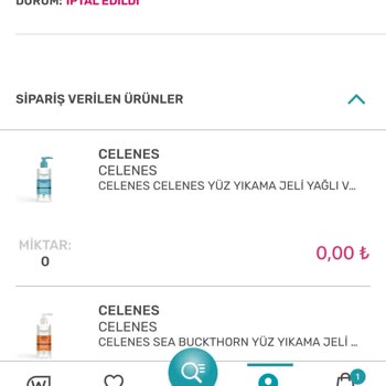 Watsons Siparişim İptal Edildi