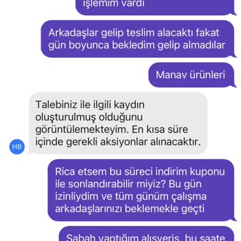 Getir Manav Ürünlerimin Bozuk Gelmesi