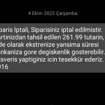 Gratis 10 Gün Bekledikten Sonra Sebepsiz Sipariş İptali