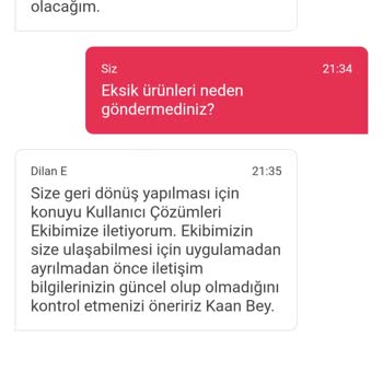 Yemeksepeti Market Eksik Ürün Teslimatı