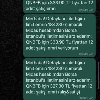 Midas'a Verdiğim İnternet Üzerinden Satış Emrini Hk