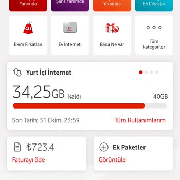 Vodafone Mobil Ödeme Limit