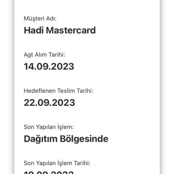 AGT Kurye İle Kart Teslimatı Sorunu