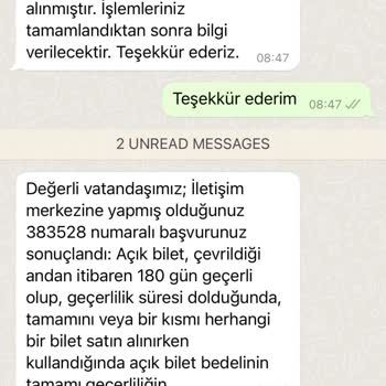 YHT TCDD Açık Bilet İşlemleri