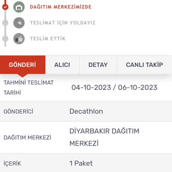 Decathlon Siparişimi Kargo Firması Getirmiyor