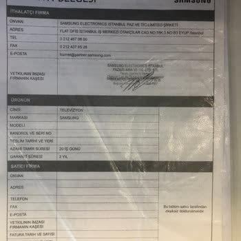 Samsung Televizyon Panel VR LED Arızası