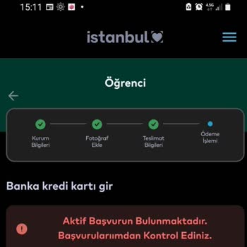 BELBİM (İstanbulkart) Öğrenci Kart Başvurusu Sistem Hatasından Kaynaklı Yapılamıyor