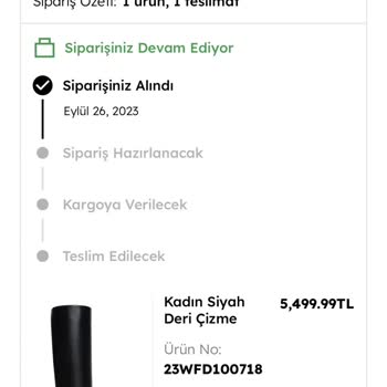 Derimod Siparişim İptal Edilmiyor