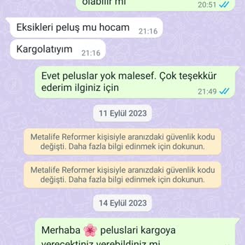 Metalife Pilates Ekipmanları Eksik Ürün