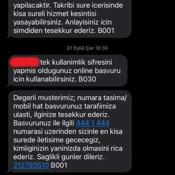 Türk Telekom Mobile Hat Taşıma