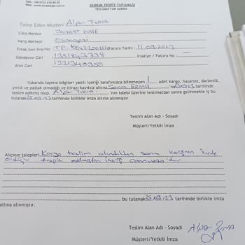 Sürat Kargo Ürünü Teslim Ederken Kırılması