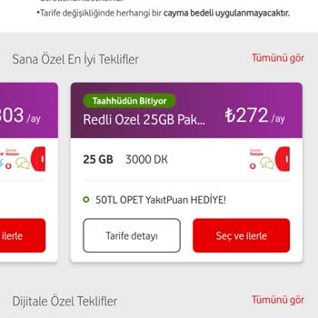 Vodafone Tarife Değişikliğinde Yanıltıcı Reklam Yapıyor