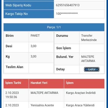 Sürat Kargo Teslimat Sorunu