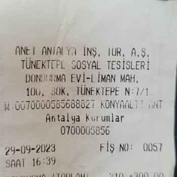 Anet Antalya Tünektepe'de Fahiş Fiyat