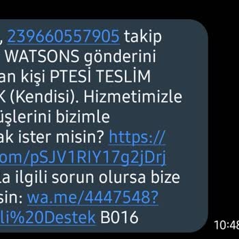 Watsons Teslim Alınamayan Siparişin İadesi