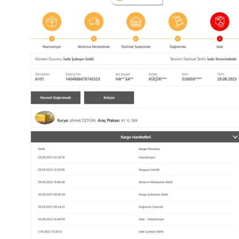 Bir Günde Kargo Müşteri Hizmetleri Ve Kapıya Gelince Aramamak