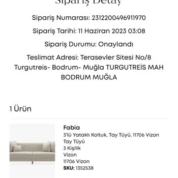 Yataş Yaraş Enza Home Teslim Edilmeyen Sipariş