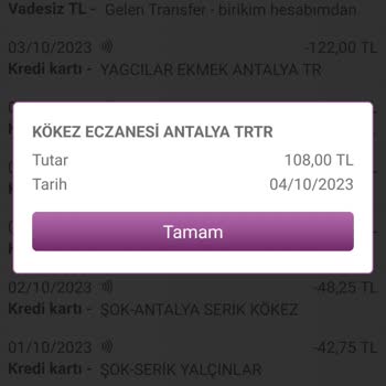 Kökez Eczanesi (Antalya) Bilgilendirilmedik ve Fazla Para Alınması