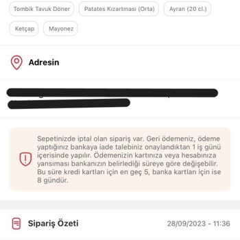 Tıkla Gelsin Para İadesi Hesabıma Gelmedi