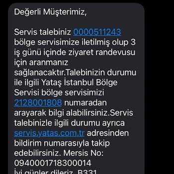 Yataş Enza Home Garanti Kapsamında Yardımcı Olmuyor!