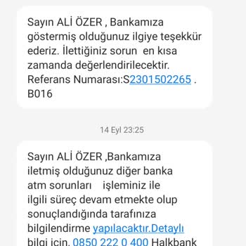 Halkbank Ziraat Bankası ATM'sinde Yaşadığım Sorun