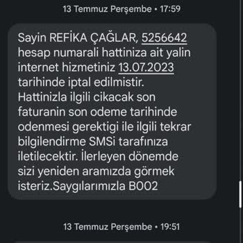 Millenicom İptal Edilmiş Aboneliğe Fatura Kesmesi
