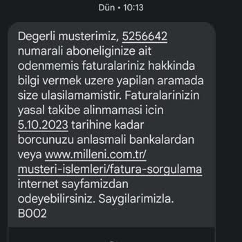 Millenicom İptal Edilmiş Aboneliğe Fatura Kesmesi