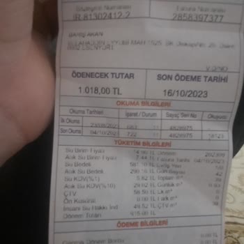 Atık Su Bedeli İSKİ