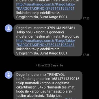 Sürat Kargo Memnuniyetsizlik Bir Daha Oradan Kargo İstemem