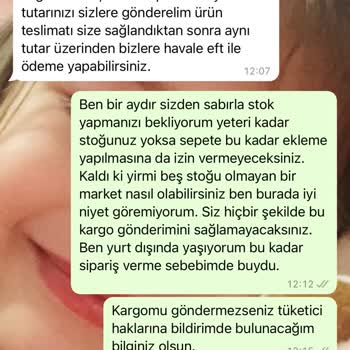Aryagross Sipariş Gecikmesi