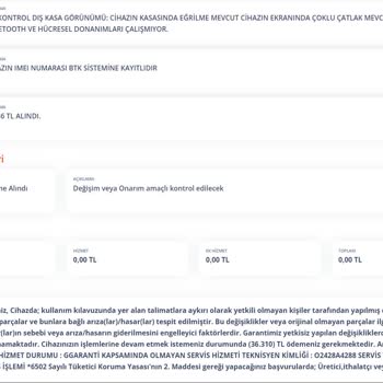 Apple İphone Kocaeli Servis Değişimi Reddediyor