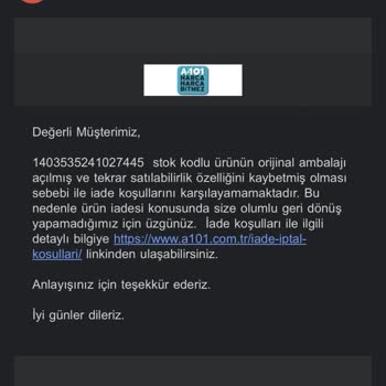 A101 Online Sahte Ürün Satma