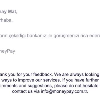 MoneyPay Ve ING Bank'ın Kredi Kartıma İade Yapmaması!