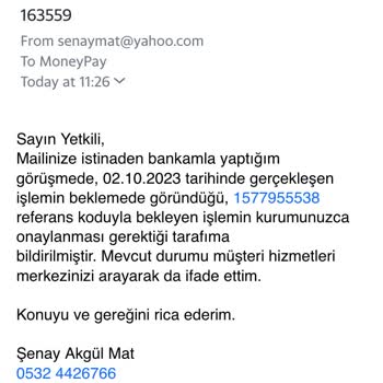 MoneyPay Ve ING Bank'ın Kredi Kartıma İade Yapmaması!