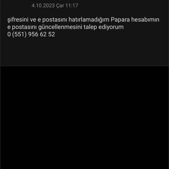 Papara Şifre Değiştirmek İstiyorum