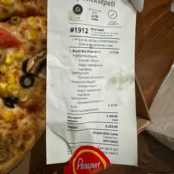 Pasaport Pizza Eksik Gönderilen Ürün Ve Yemek Sepetinin İade Yapmaması
