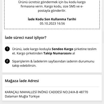 Standart Sendeo Kargo :)