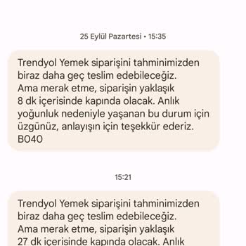 Trendyol Yemek Sipariş İptali Ve Para İadesi Sorunu