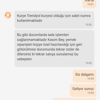 Trendyol Yemek Sipariş İptali Ve Para İadesi Sorunu