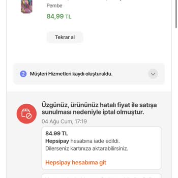 Hepsiburada Pişmanlığı Satıcısı Toyzz Shopp