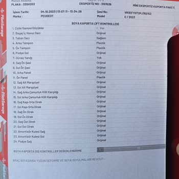 Peugeot Sıfır Araç Boya Hatası