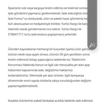 Vodafone Bozuk Cihaz