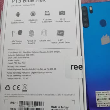 Reeder Blue Max Cep Telefonu Bozuk