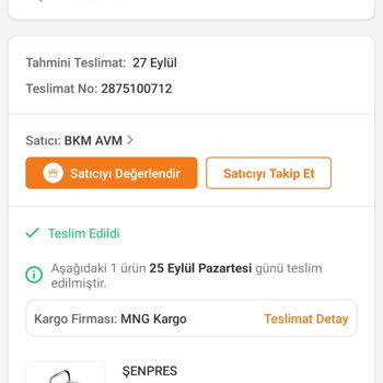 Trendyol Duş Setinin Parçası Kırık Çıktı Dönüş Yapılmadı